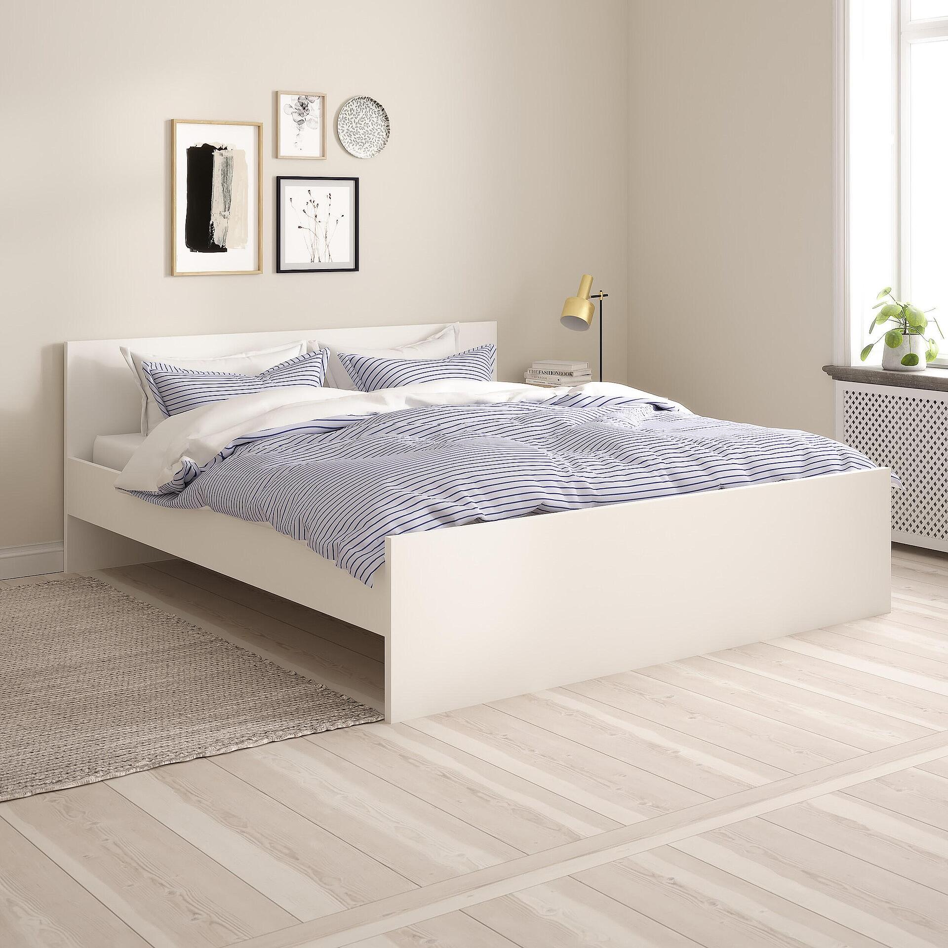 Легло Naia 160x200 см Бял гланц-Copy