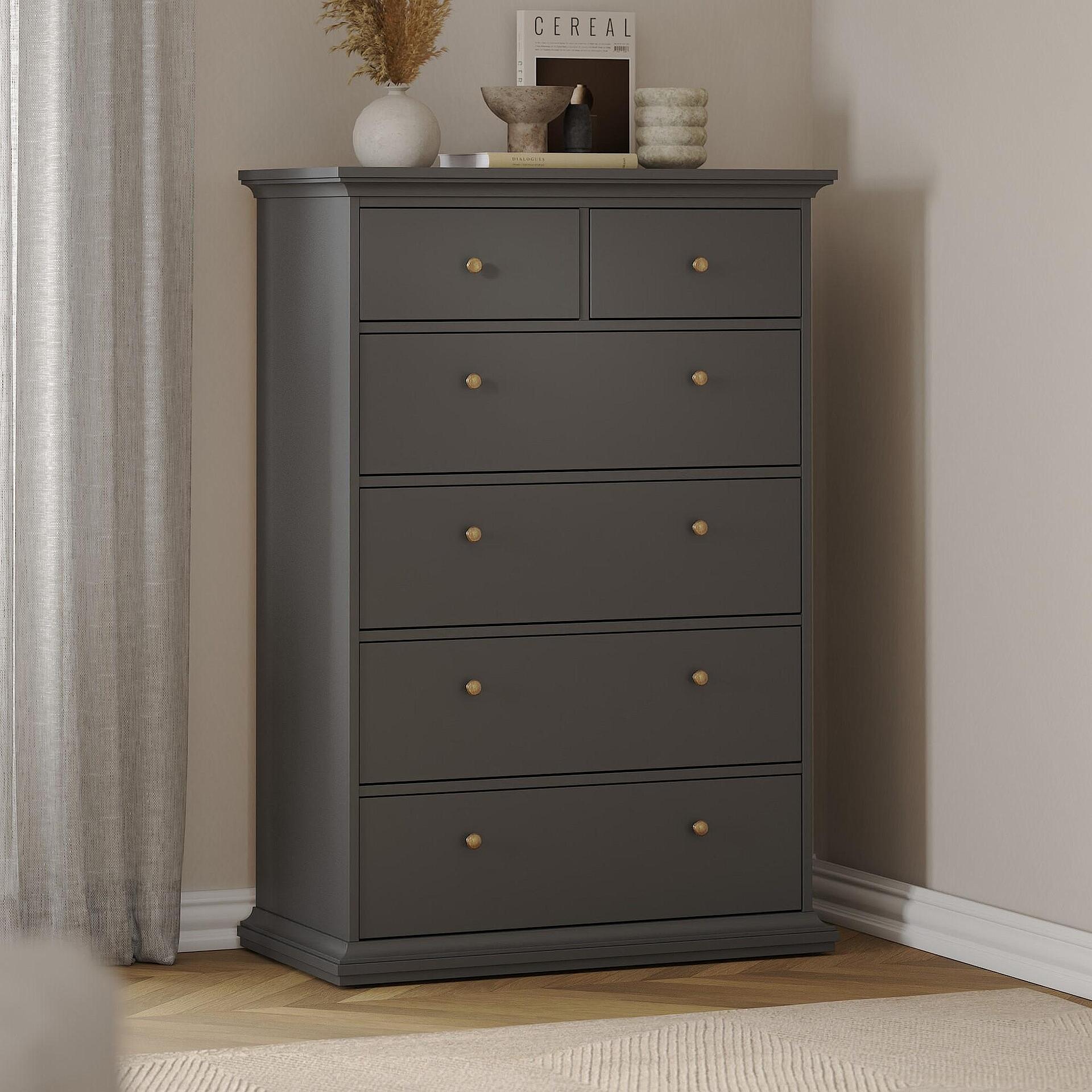 Скрин Paris с 6 чекмеджета Бял-Copy