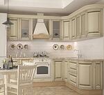 Горен кухненски шкаф Vanilla Gold B 40x72 см витрина