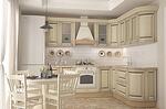 Горен кухненски шкаф Vanilla Gold B 15x72 см отворен