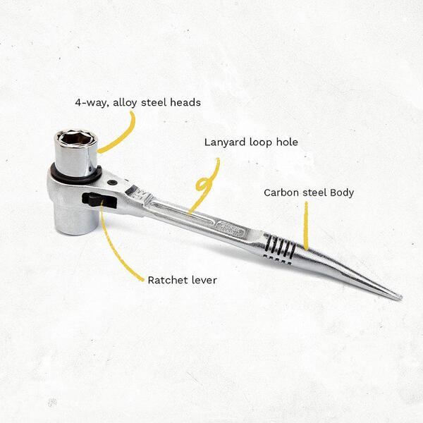 4-в-1 Тресчотка (Метричен) Dirty Rigger®