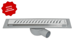 Линеен сифон с бяла решетка вълни - серия OPTIMA WHITE - 60 см