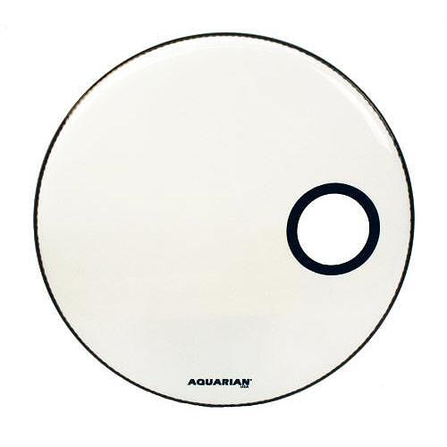 Aquarian Small Offset Ported Bass Drumhead White 22"