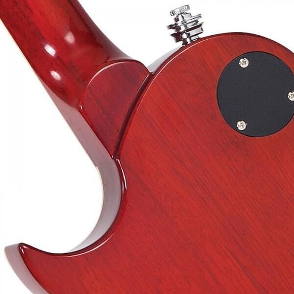 Vintage V100AFD Reissued Series Guitar, Flamed Amber