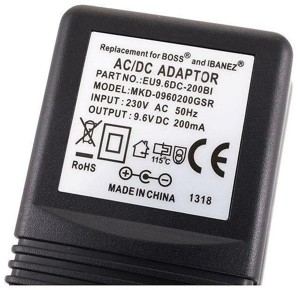 Electro-Harmonix 9.6V EUR 200mA Power Supply