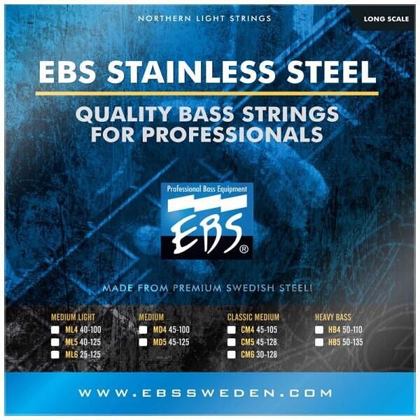 EBS Strings Stainless Steel Bass Strings 40-100