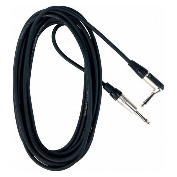 Rockcable Instrument Cable AD 6mm, 6m, Angled, Black