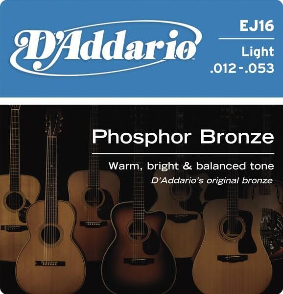 D'Addario EJ16 Acoustic Phosphor Bronze Light 012"/053"