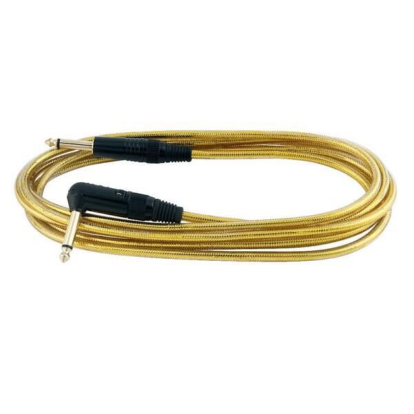 Rockcable Instrument Cable AD 7mm, 3m, Angled, Gold