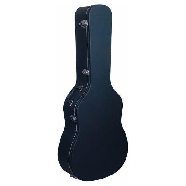 Rockcase Standard Acoustic Guitar, Curved Shape, Black Tolex Case