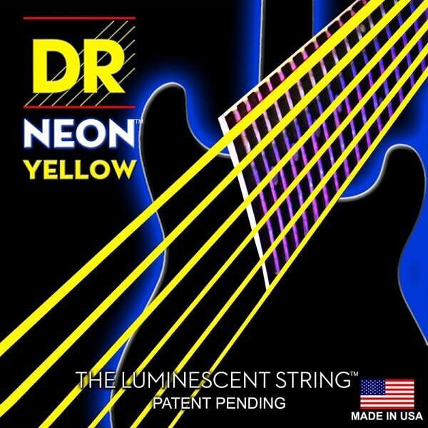 DR Strings K3 Neon Yellow Electric Single String 056"