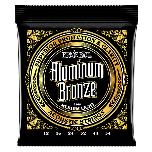 Ernie Ball Acoustic Strings Aluminum Bronze, Medium Light 012"/054"