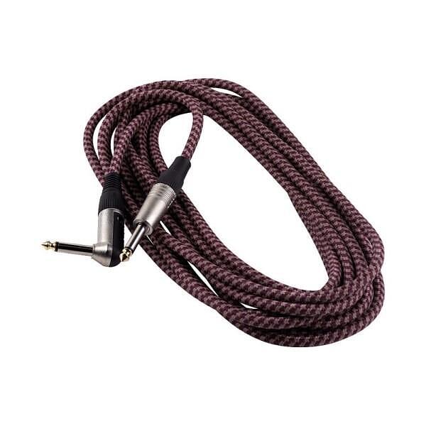 Rockcable Instrument Cable AD 7mm, 6m, Angled, Textile, Beige