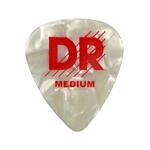 DR Strings White Perloid Pick Medium 0.73mm