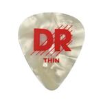 DR Strings White Perloid Pick Thin 0.50mm