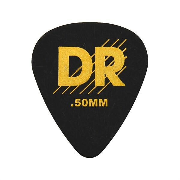 DR Strings Black Delrin Pick Thin 0.50mm