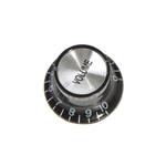 Guitar Tech Control Knob SGK-BS3V, SG-Type, Volume, Black/Silver Top
