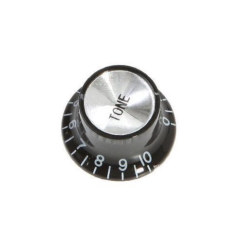 Guitar Tech Control Knob SGK-BS3T, SG-Type, Tone, Black/Silver Top