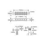 TonePros Metric Tuneomatic Bridge, Large Posts, Chrome