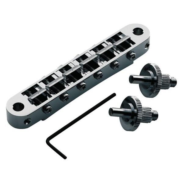 TonePros Tuneomatic Bridge, Notched Saddles, Chrome