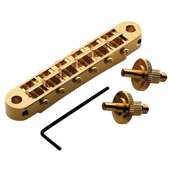 TonePros Tuneomatic Bridge, Notched Saddles, Gold