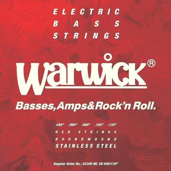 Warwick Red String 5 Set ML Low B 040"/130" Stainless Steel