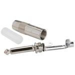 G&H Quiet Plug Straight 1/4" Mono Plug, 1/2" Profile, Nickel Plated