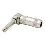 G&H Quiet Plug Right Angled 1/4" Mono Plug, 1/2" Profile, Nickel Plated