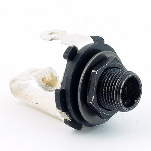 MEC Standard Open Plug Mono, Silver Plates, Black