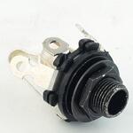 MEC Standard Open Plug Stereo, Silver Plates, Black