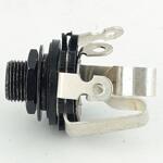 MEC Standard Open Plug Stereo, Silver Plates, Black