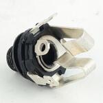 MEC Standard Open Plug Stereo, Silver Plates, Black