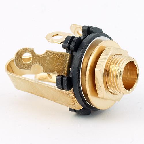 MEC Standard Open Plug Stereo, Silver Plates, Gold