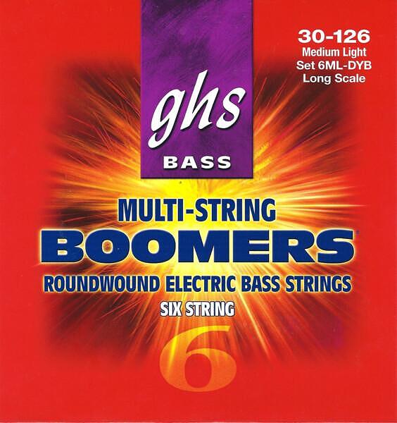 GHS Bass Boomers 6 String, Medium Light, 030"-126"
