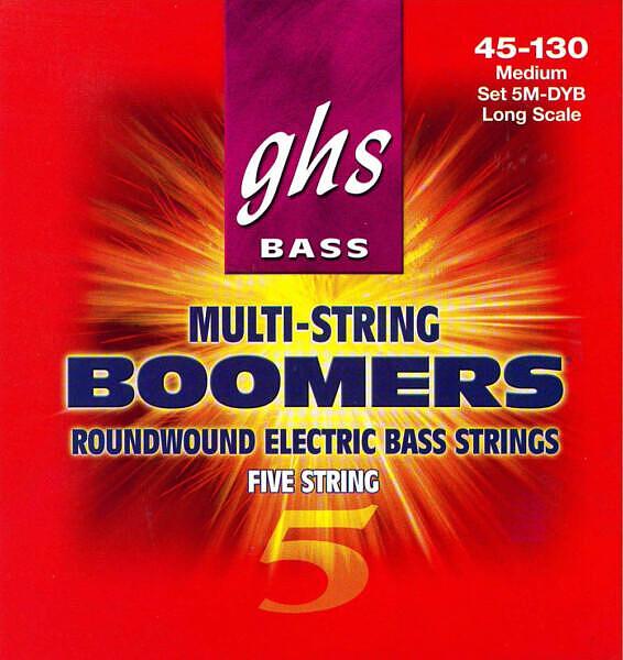 GHS Bass Boomers 5 String, Medium, 045"-130"