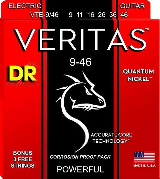 DR Strings VERITAS Electric Strings, Light To Medium 009"/046"