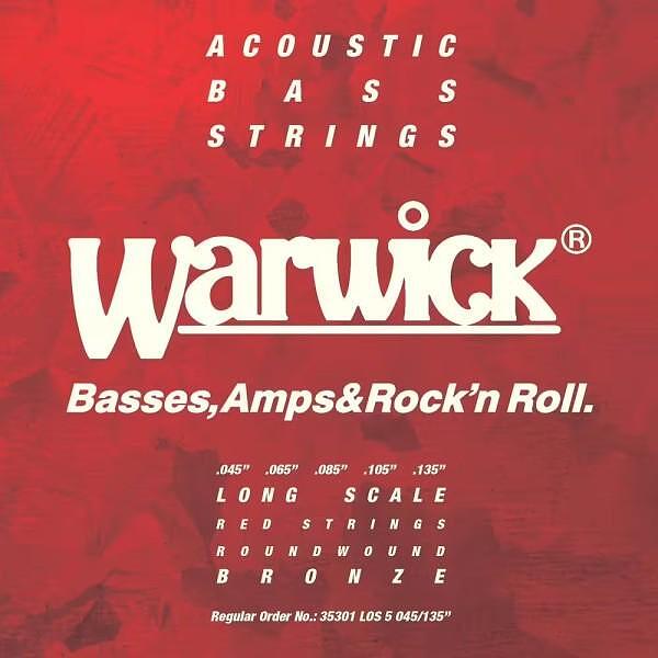 Warwick Red Bronze Acoustic Bass Strings 5 Set Long Scale 045"/135"
