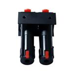 Best-Tronics 2 Port Side Mountable Pedalboard Panel with Feedthough Connectors