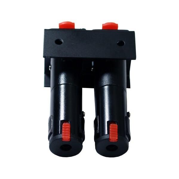 Best-Tronics 2 Port Side Mountable Pedalboard Panel with Feedthough Connectors