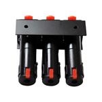 Best-Tronics 3 Port Side Mountable Pedalboard Panel with Feedthough Connectors