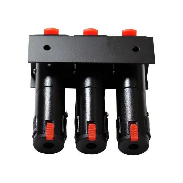 Best-Tronics 3 Port Side Mountable Pedalboard Panel with Feedthough Connectors