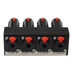 Best-Tronics 4 Port Side Mountable Pedalboard Panel with Feedthough Connectors