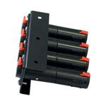 Best-Tronics 4 Port Side Mountable Pedalboard Panel with Feedthough Connectors