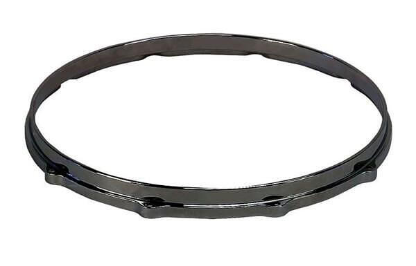 Dixon 14" Die Cast Snare/Tom Hoop, 10 Ears, Batter Side, Black Chrome Plated