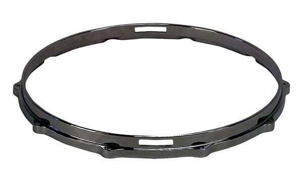 Dixon 14" Die Cast Snare Hoop, 10 Ears, Snare Side, Black Chrome Plated