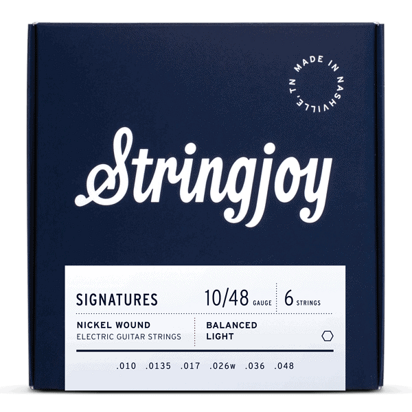 Stringjoy Signatures | Balanced Light Gauge (10-48) Nickel Wound Electric Guitar Strings