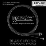 Warwick Nylon Tapewound Bronze 4 String Bass Long Scale, 045"-105"