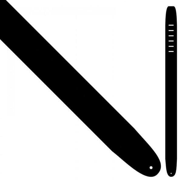 Perri's 2.5″ Black Basic Leather Guitar Strap