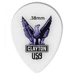 Clayton Acetal/Polymer Teardrop Pick, 0.38mm