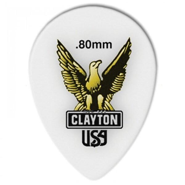 Clayton Acetal/Polymer Teardrop Pick, 0.80mm